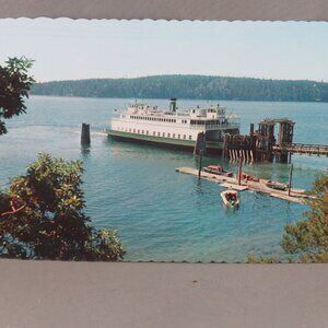 Vintage Postcard - Orcas Ferry Landing Washington - Ellis Post Card